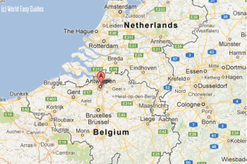Antwerp-on-Map-of-Belgium